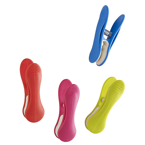 20 Bright Colour Soft Grip Clothes Pegs image()