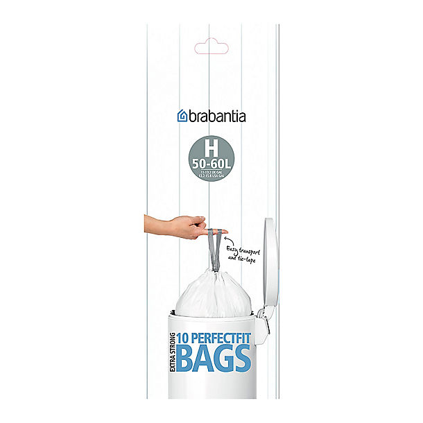 Brabantia Bin Liners Size H 10 Bags 50-60 L 