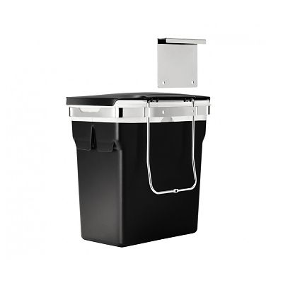 simplehuman In Cupboard Bin 10L, Black | Lakeland