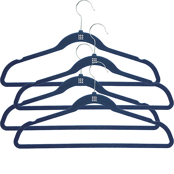 4 Blue Space Saving Non Slip Clothes Hangers image(1)
