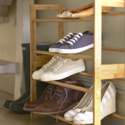 Extending and Stackable Steel Shoe Rack Champagne Cream image(2)