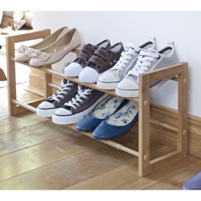 Extending and Stackable Steel Shoe Rack Champagne Cream image(4)