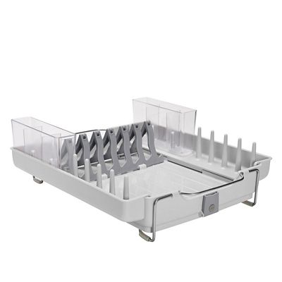 OXO Good Grips Foldaway Dish Drainer Rack - Light Grey image(4)