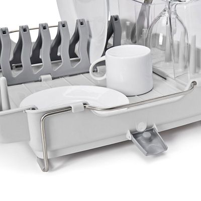 OXO Good Grips Foldaway Dish Drainer Rack - Light Grey image(6)
