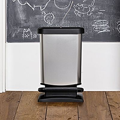 Rotho Kitchen Waste Pedal Bin - Metallic Effect 20L image(2)