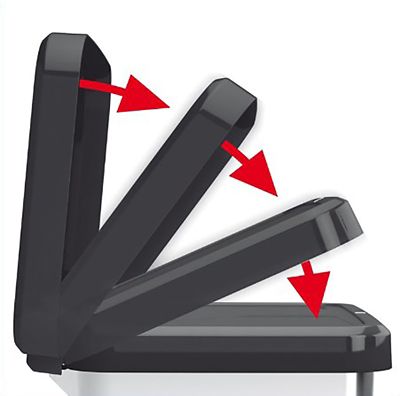 Rotho Kitchen Waste Pedal Bin - Metallic Effect 20L image(4)