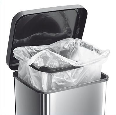 Rotho Kitchen Waste Pedal Bin - Metallic Effect 20L image(5)