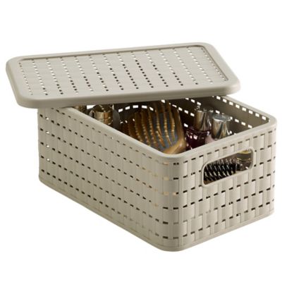 Lidded Lattice Effect Basket Small image(1)