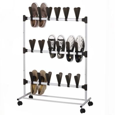 Pop On Vertical Space Saving Shoe Rack Holds 18 Pairs Lakeland