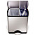 simplehuman Divided Recycle Kitchen Waste Pedal Bin - Silver 46L