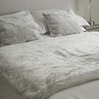 Faux Fur Electric Heated Throw Pearl Grey - 120 x 160cm image(3)