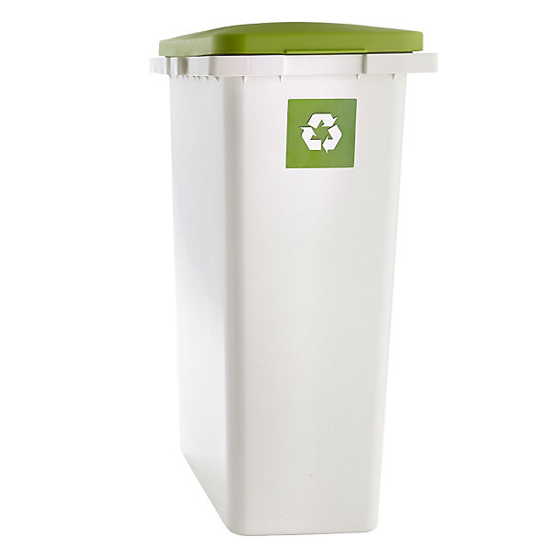 Lakeland Slimline Interlocking Recycle Kitchen Waste Bin - White 25L image(1)