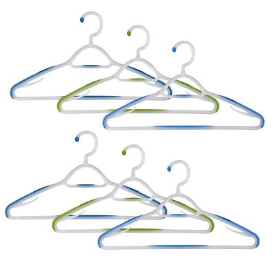 HangOn hangon recycled plastic with ridged clips pants hangers, 14