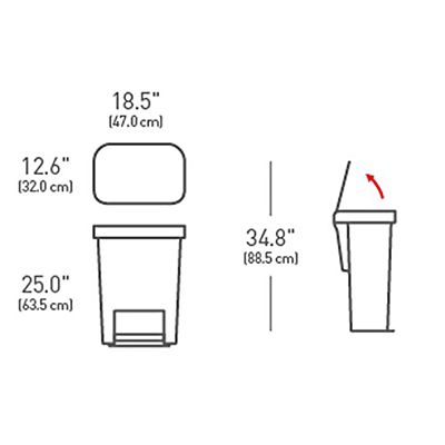 simplehuman Pedal Bin - Grey 45L image(4)