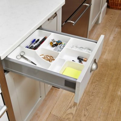 Madesmart® Drawer Organiser Junk Tidy Tray 8 Hole - White image(1)