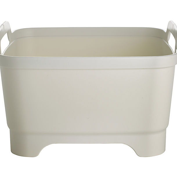 Joseph Joseph® Wash & Drain Washing Up Bowl & Plug - White & Grey image(1)