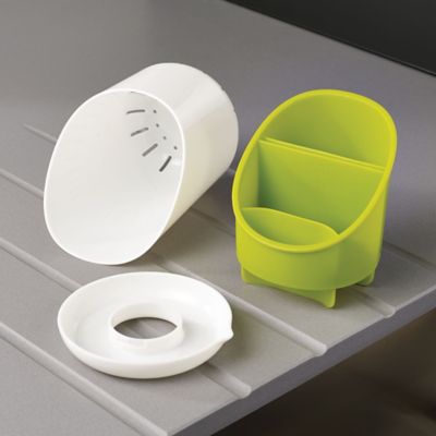Joseph Joseph® Dock Sink Cutlery Holder & Drainer - White & Green image(3)