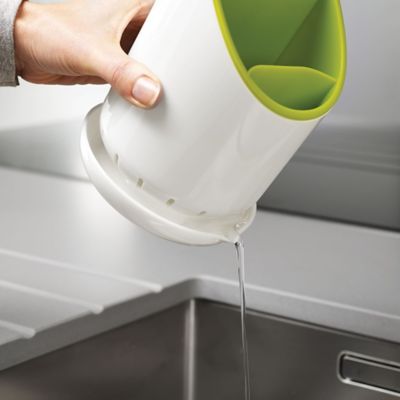 Joseph Joseph® Dock Sink Cutlery Holder & Drainer - White & Green image(4)