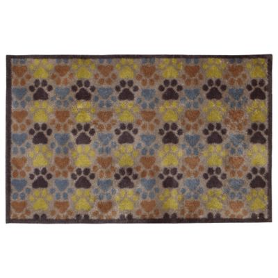 Turtle Super-Absorbent Indoor Floor & Door Mat Paw Print - 118 x 75cm image()