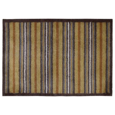 Turtle Super-Absorbent Floor Mat Ochre Stripe, Medium | Lakeland