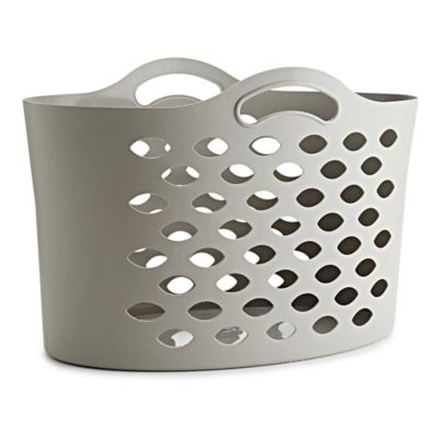 Flexible Cappuccino Plastic Laundry Washing Basket 55L