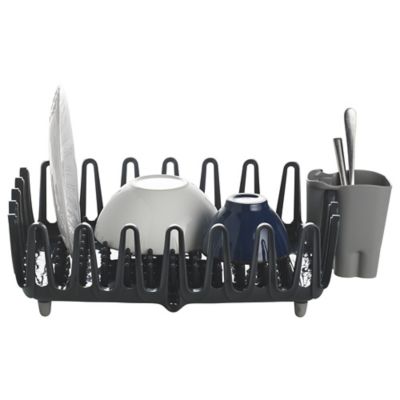 ILO Small Compact Dish Drainer Rack Grey Lakeland