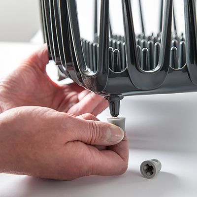 ILO Clam Shell Small Compact Dish Drainer Rack Grey image(5)