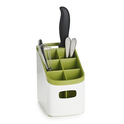 ILO Sink Cutlery Holder and Drainer White and Green alt image 1