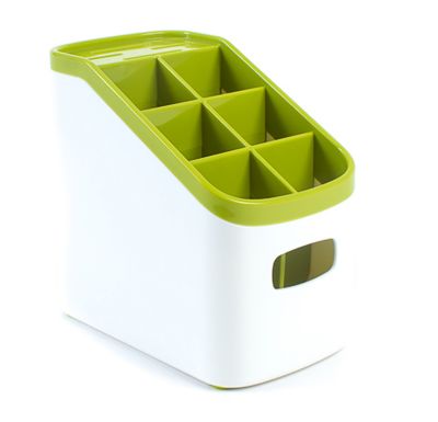 Ilo Sink Cutlery Holder Drainer White Green Lakeland