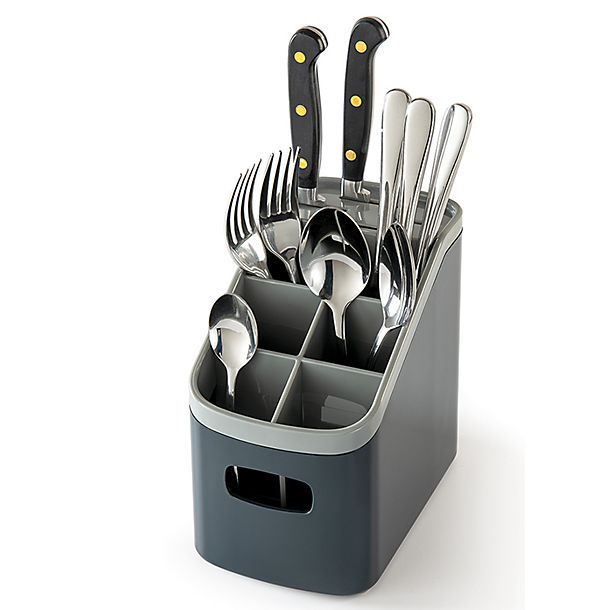 ILO Sink Cutlery Holder and Drainer Grey image(1)