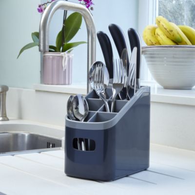 ILO Sink Cutlery Holder and Drainer Grey - (Image 2)