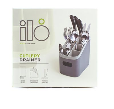 ILO Sink Cutlery Holder and Drainer Grey image(6)