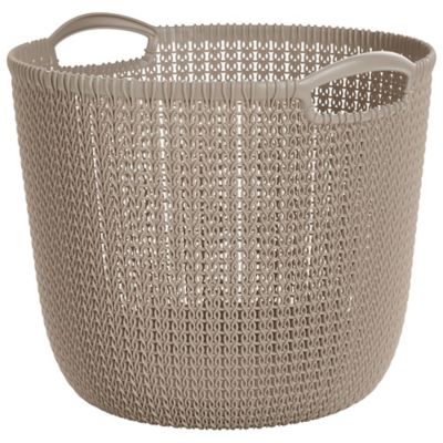 Large Round Knit-Effect Basket Dune image(1)