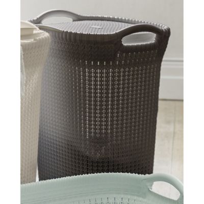 Knit-Effect Laundry Hamper Chocolate - cancelled - quality issues image(1)