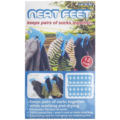 12 Neat Feet Laundry Sock Clips image(3)