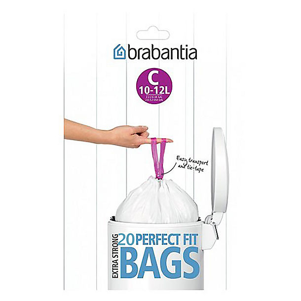20 Brabantia Size C PerfectFit Drawstring Bin Bags 12L image(1)