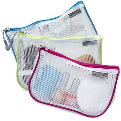 Travelon Set of 3 Assorted Mesh Travel Pouches