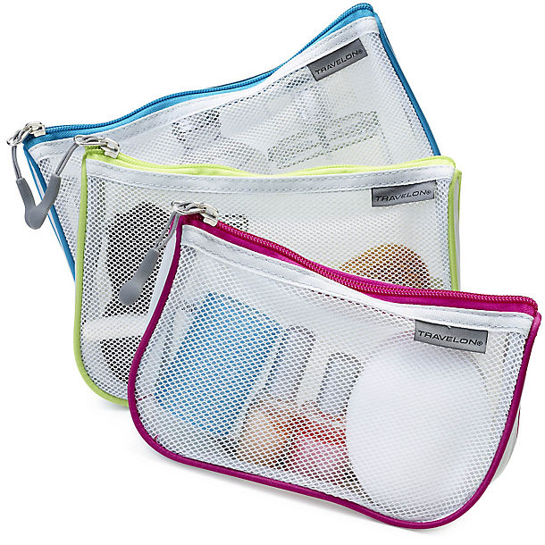 Travelon Set of 3 Assorted Mesh Travel Pouches image(1)