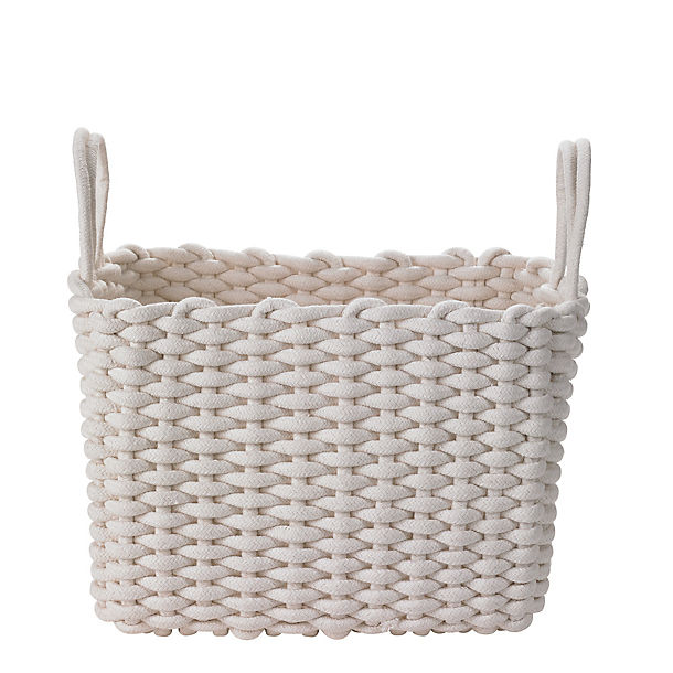 Oblong Woven Rope Tote Cream image(1)