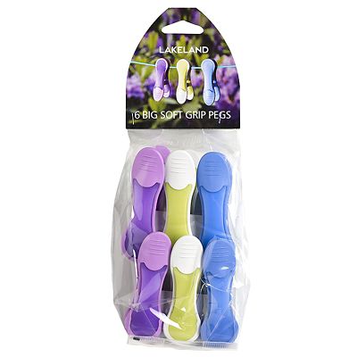 6 Big Soft Grip Clothes Pegs Pastel image(2)