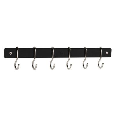 Hahn Metro Black 39cm Wall Rail 91039 image(1)