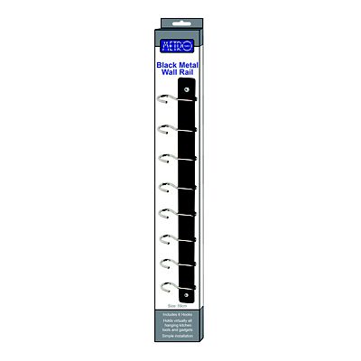 Hahn Metro Black 51cm Wall Rail 91051 image(7)