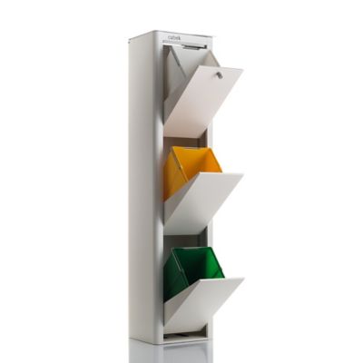 Hahn Cubek 3-Bin Recycling Unit, Warm White image(1)
