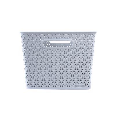 Large Faux Rattan Storage Basket Grey image(5)