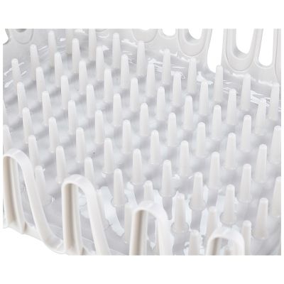 ILO Clam Shell Small Compact Dish Drainer Rack White and Grey image(3)