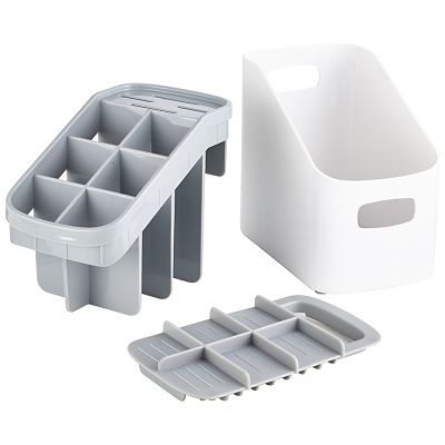 ILO Sink Cutlery Holder and Drainer White and Grey image(2)