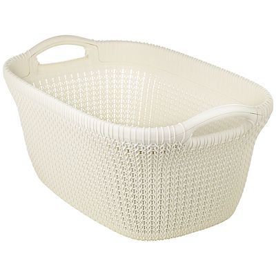 cream laundry basket