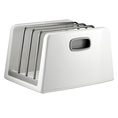 ILO Adjustable Chopping Board Storage Rack White and Grey image(1)