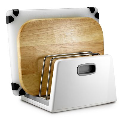 ILO Adjustable Chopping Board Storage Rack White and Grey image(4)