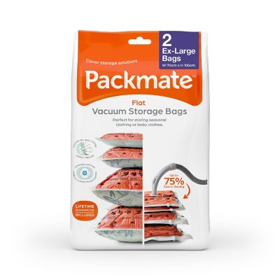 Packmate Flat Vacuum Storage Bags, Extra Large x2